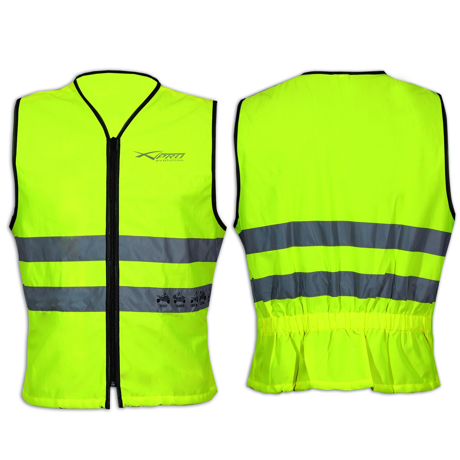 Abbigliamento Moto e Accessori Gilet Alta Visibilita Cartarinfrangnete Giallo Omologato Moto Auto Sicurezza