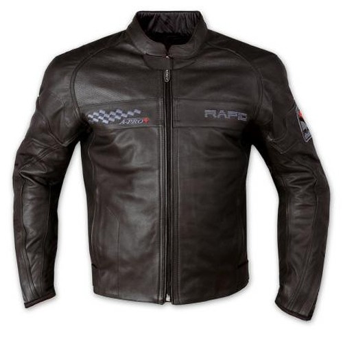 Giacca Pelle Foderata Moto Sport Custom Protezioni CE Rinforzo Schiena Nero