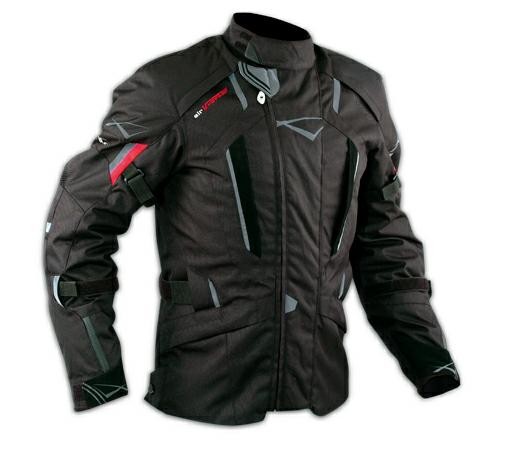Giacca Touring Moto Cordura Tessuto Protezioni CE Impermeabile Nero