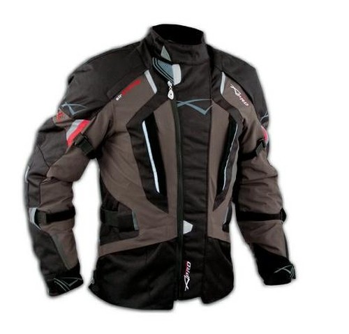 Giacca Touring Moto Cordura Tessuto Protezioni CE Impermeabile Marrone