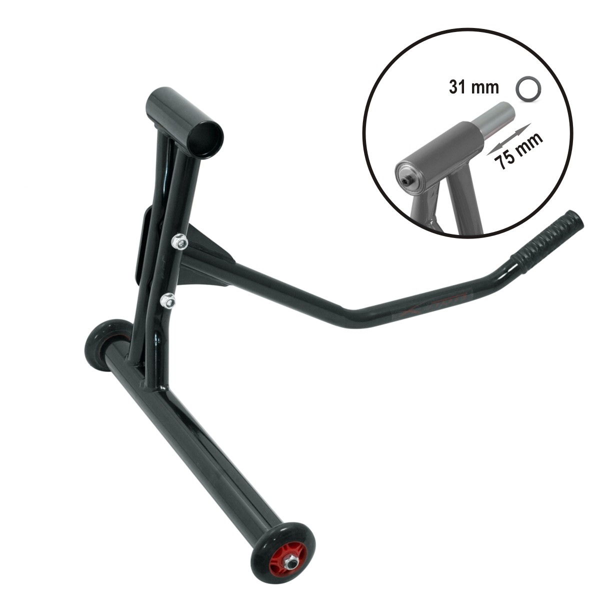CM7562_Black - A-PRO Rear Paddock Single Stand Back Chock motorbike Motorbike sonicmotoshop
