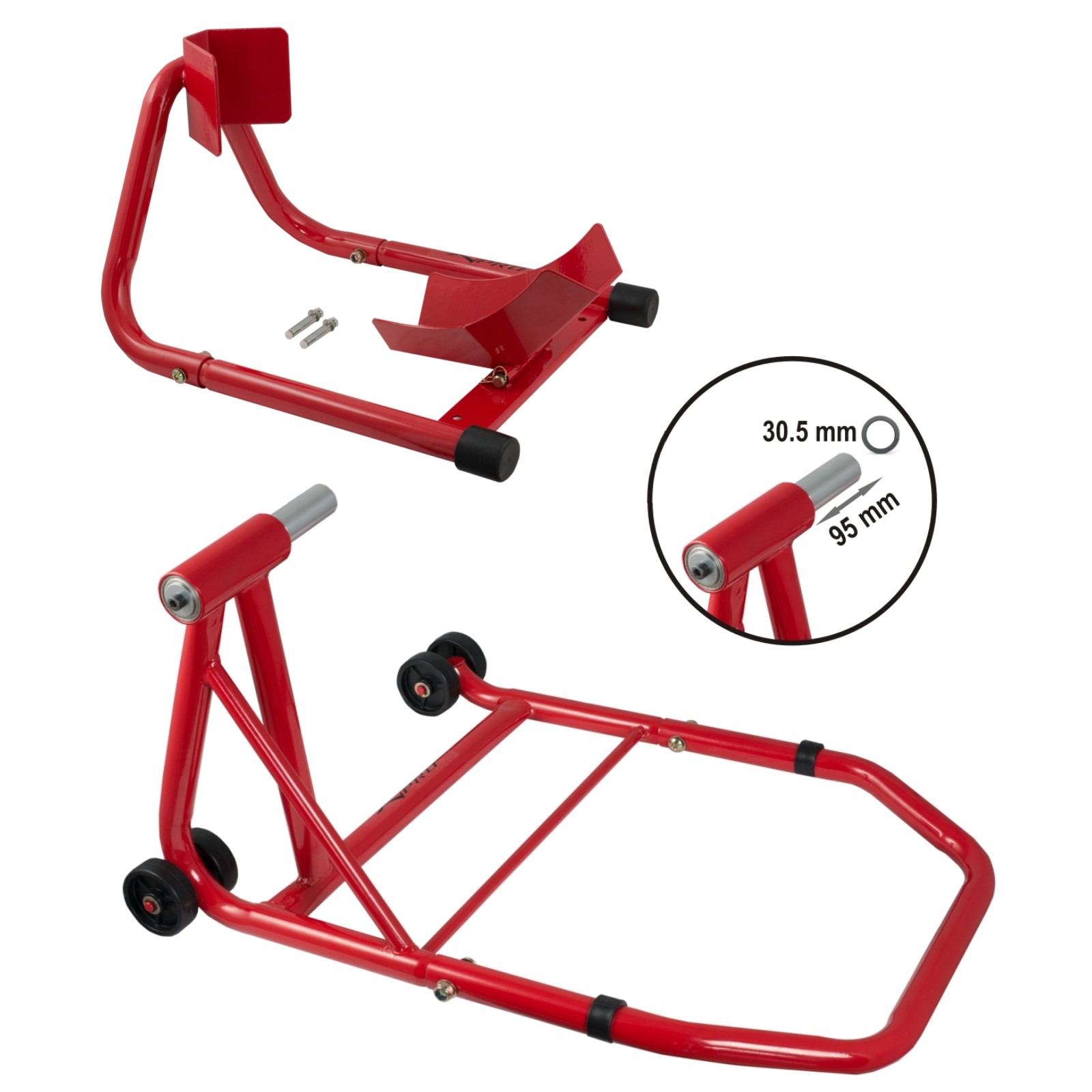 CM7600-CM7561RED-CR7207CHRO_2 A-PRO Motorbike Paddock Stand Swing Arm Rear motorbike sonicmotoshop