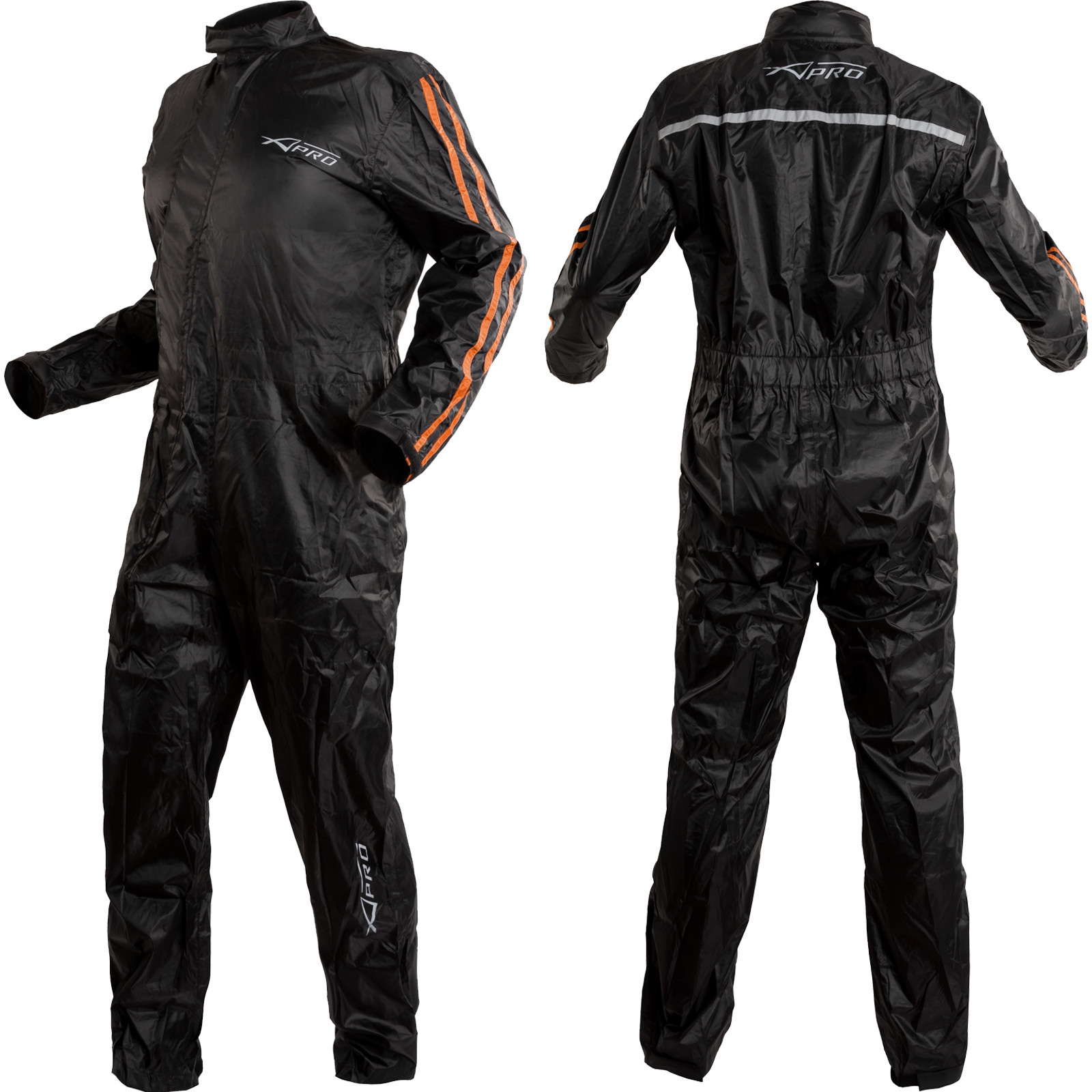 Motorcycle-Scooter-One-1-pc-Full-Body-Motorbike-Waterproof-Over-Rain-Suit-Orange-Composit