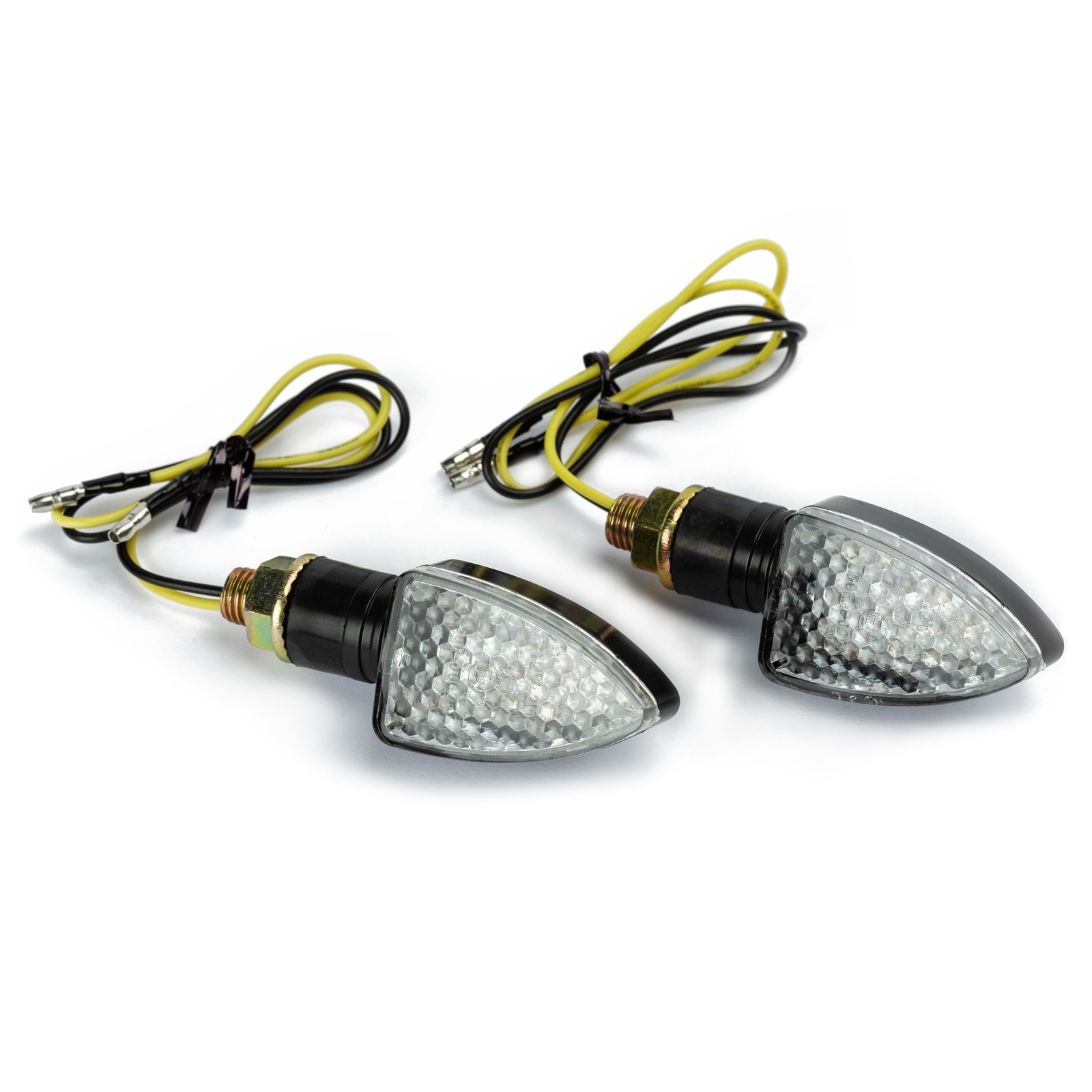 Abbigliamento Moto e Accessori - Frecce Led Moto Indicatori Direzione 12V  Luce Arancione Universali Nero