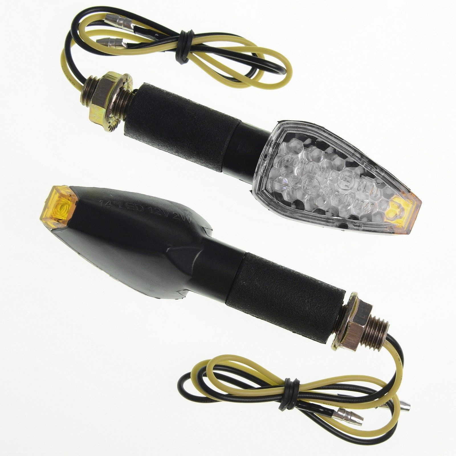 Coppia Frecce Moto Led Indicatori Direzione Sport Universali Naked  Nero