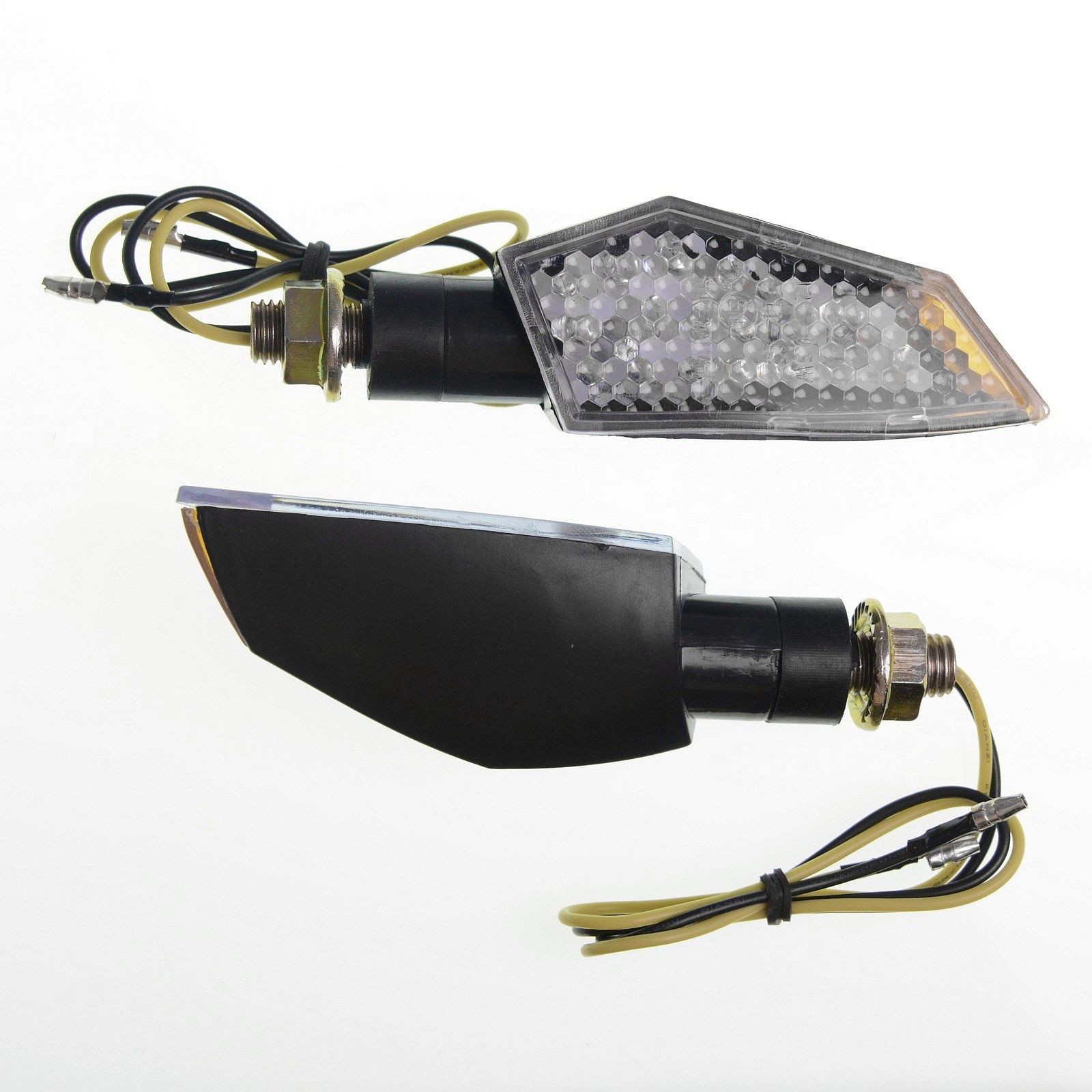 Coppia Frecce Moto Led Universali Indicatori Direzione Touring Naked  Nero