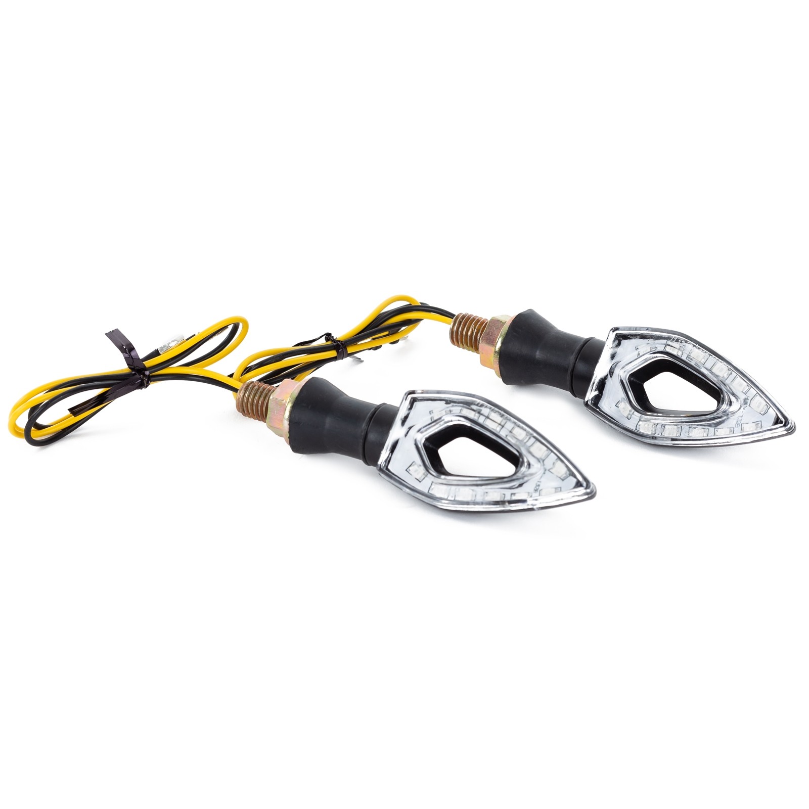 Design Unico Indicatori Frecce Segnalatori Direzione Moto Omologati 12V Nero