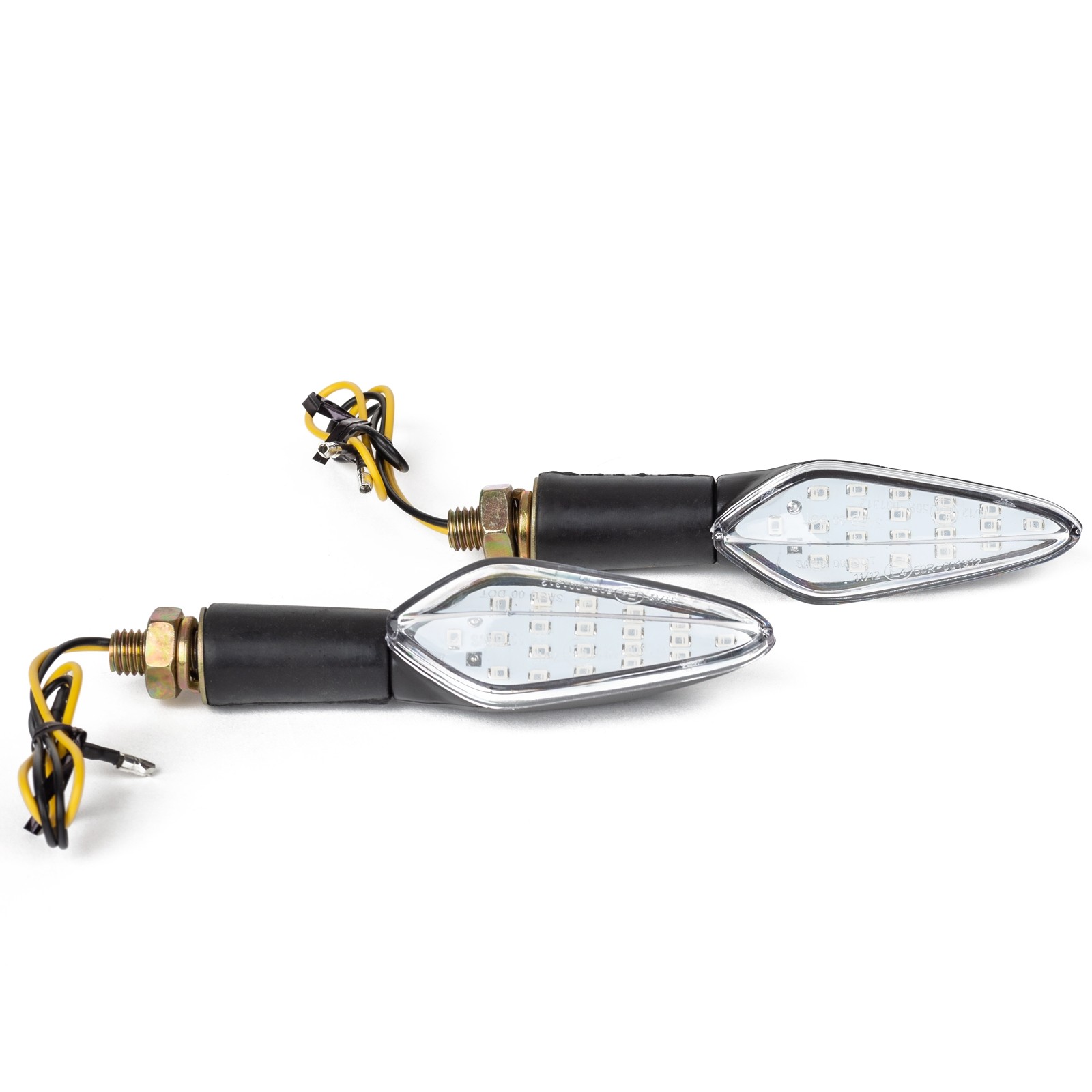 Design Indicatori Unico Frecce Universali Direzione Omologati Moto 12V Nero