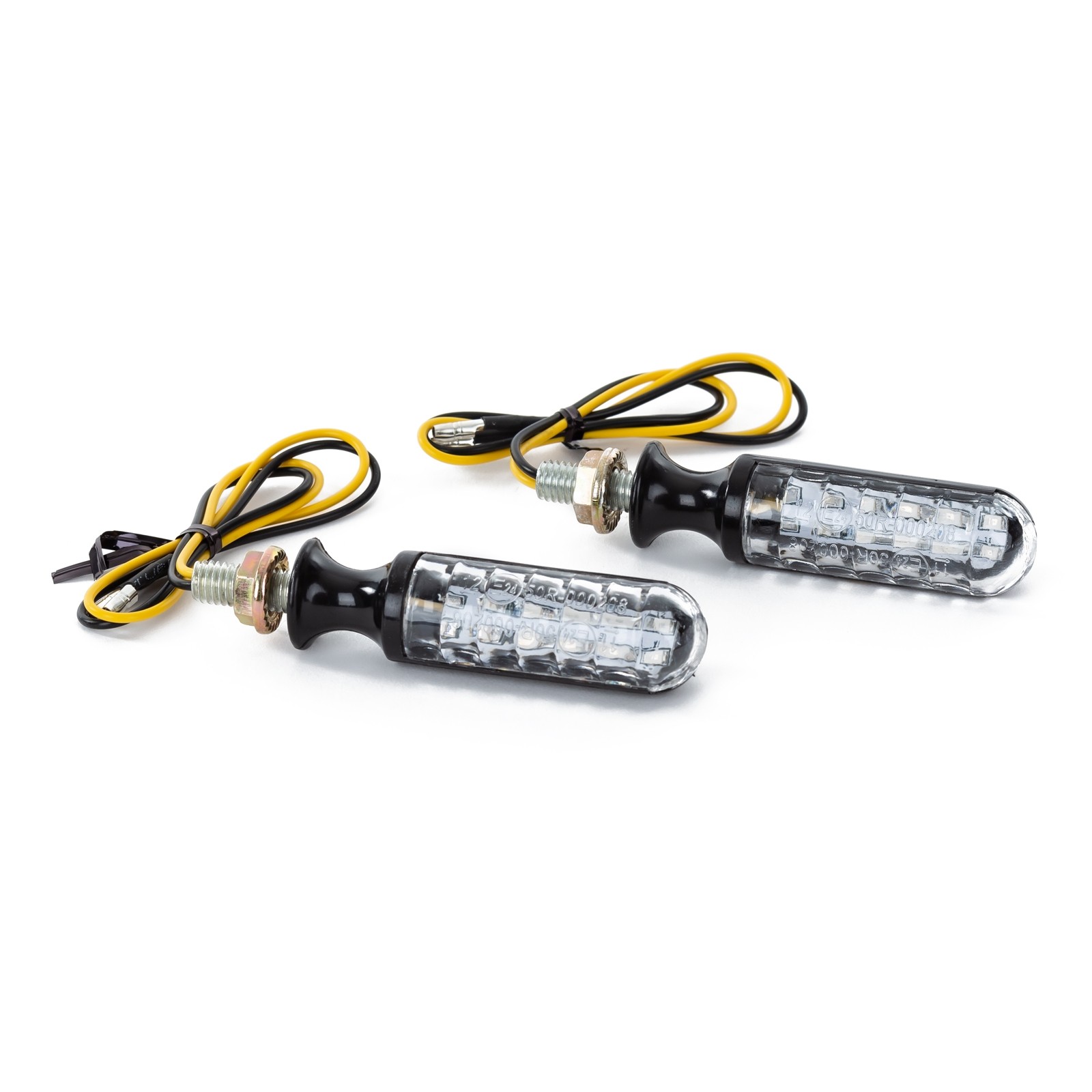 Design Unico Indicatori Universali Frecce Omologati Direzione 12V Moto Nero