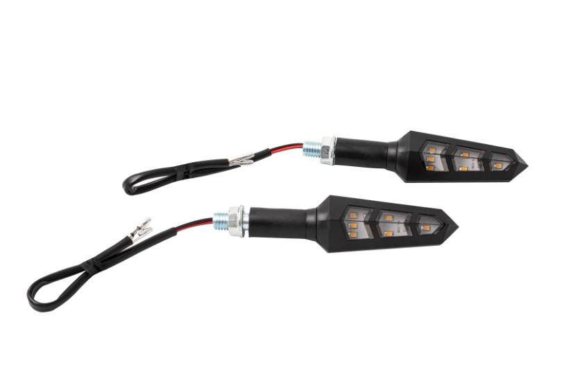 Indicatori Direzione Frecce Moto Omologati Segnalatori Design Unico 12V Nero