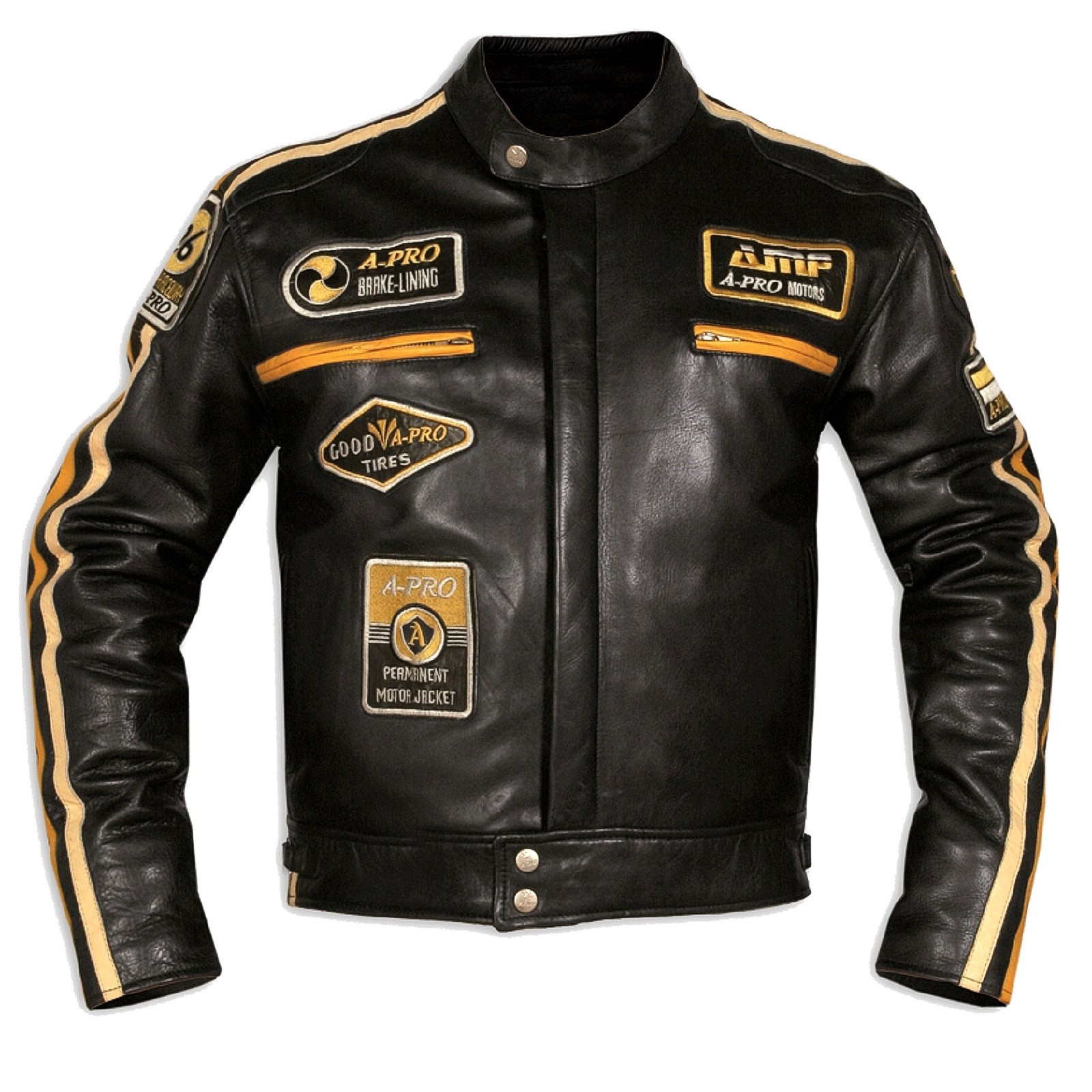 Giacca In Vera Pelle Da Motociclista Uomo – Stile Classico Vintage, Chiusura Con Zip E Tasche Multiple, Vestibilità Su Misura