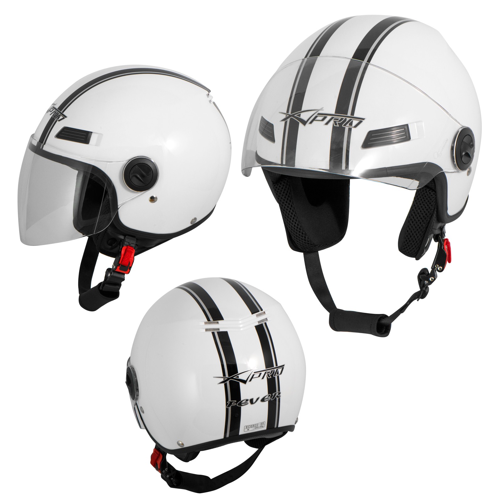 Jet Helmet Fever A-Pro Casco White Sonicmotoshop