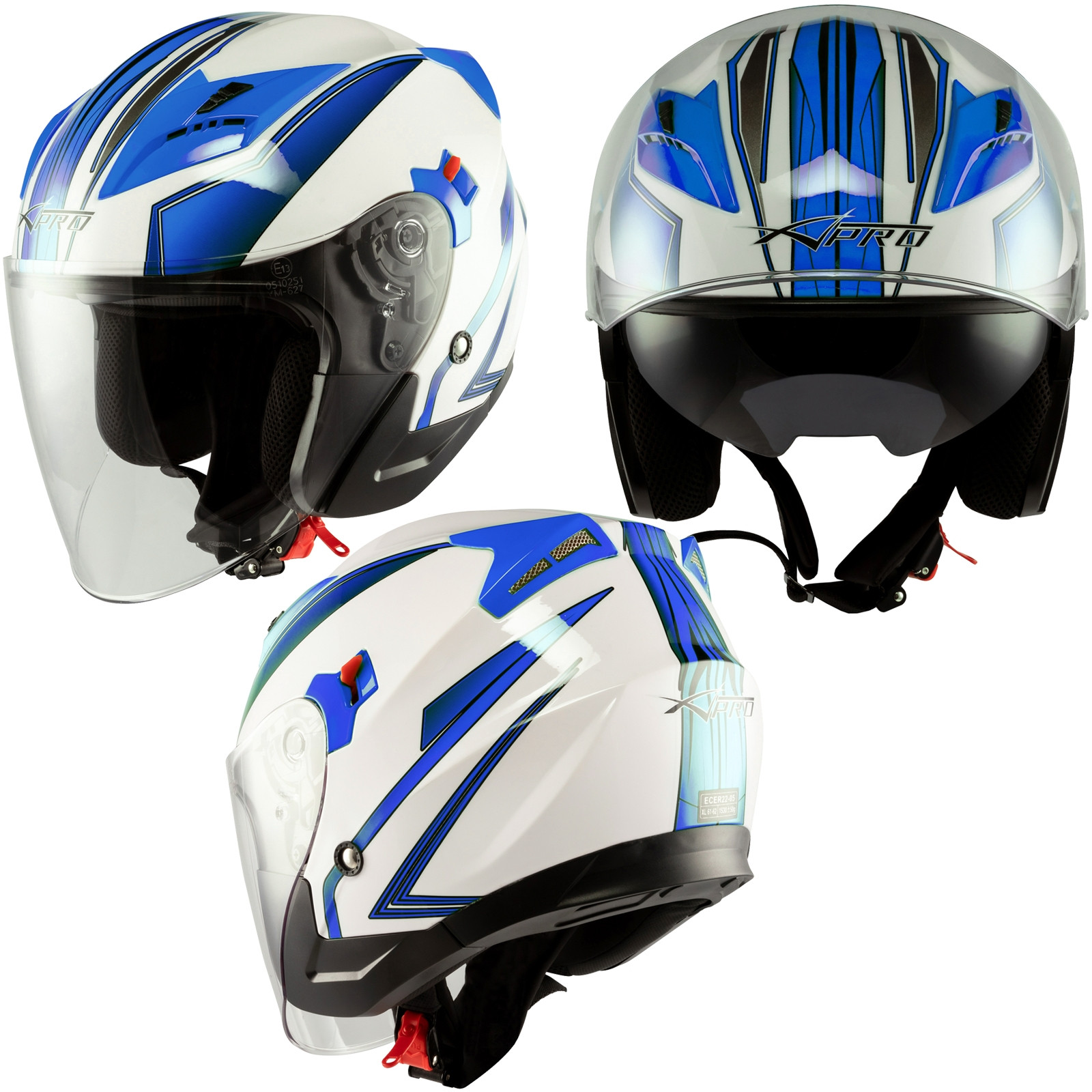 Kinetic-Helmet-Casco-Motorcycle-Bianco-White-A-Pro-Sonic-Moto-Set