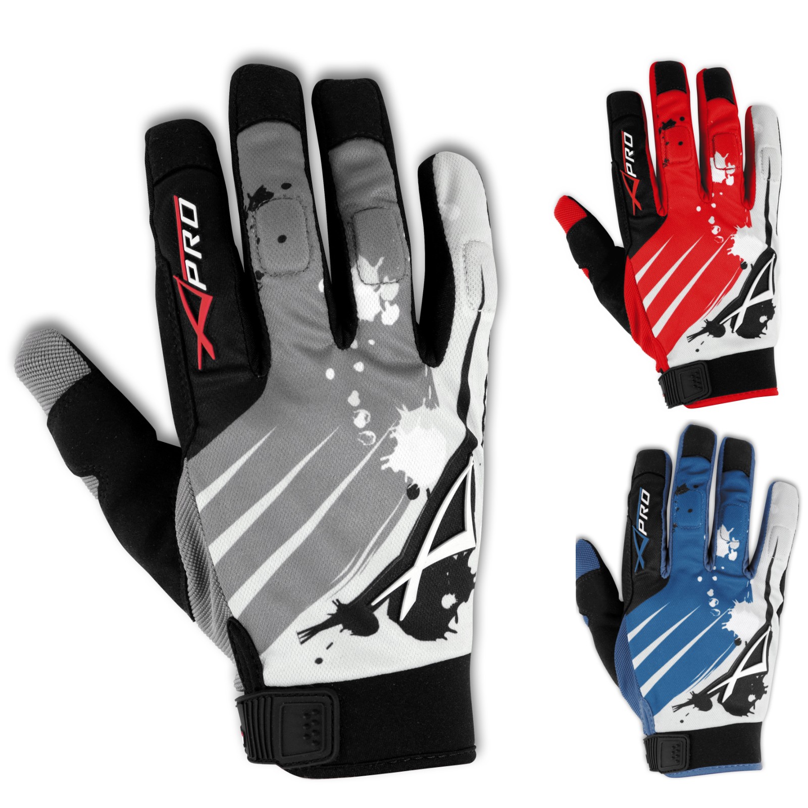 Guanto Cross Enduro Off Road Kart Mountain Bike Tessuto Morbido Traspirante