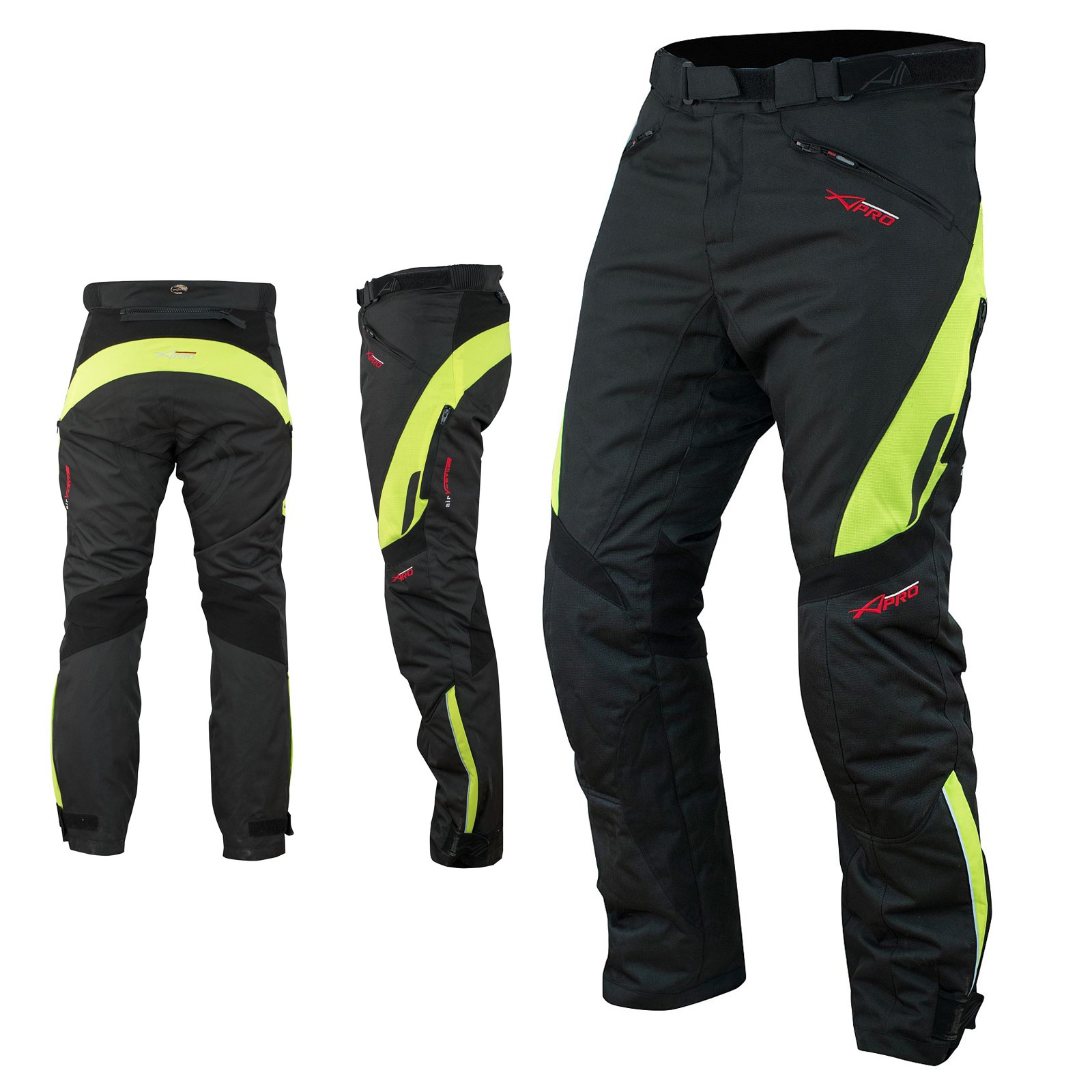 Pantaloni Impermeabile Moto Termica Estraibile Traspirante Cordura Fluo