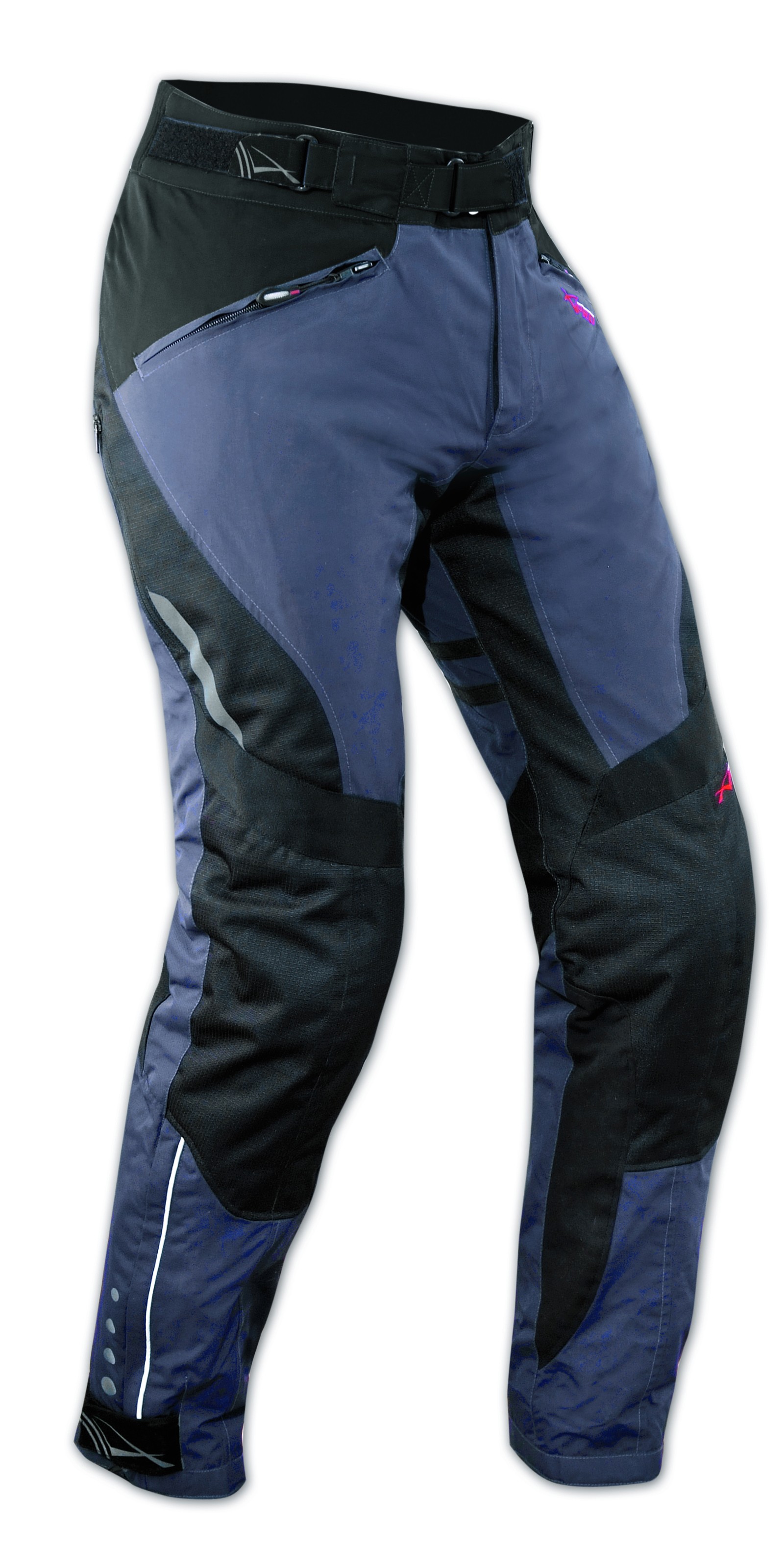 Pantaloni Donna Lady Impermeabile Moto Imbottitura Termica Estraibile Blu