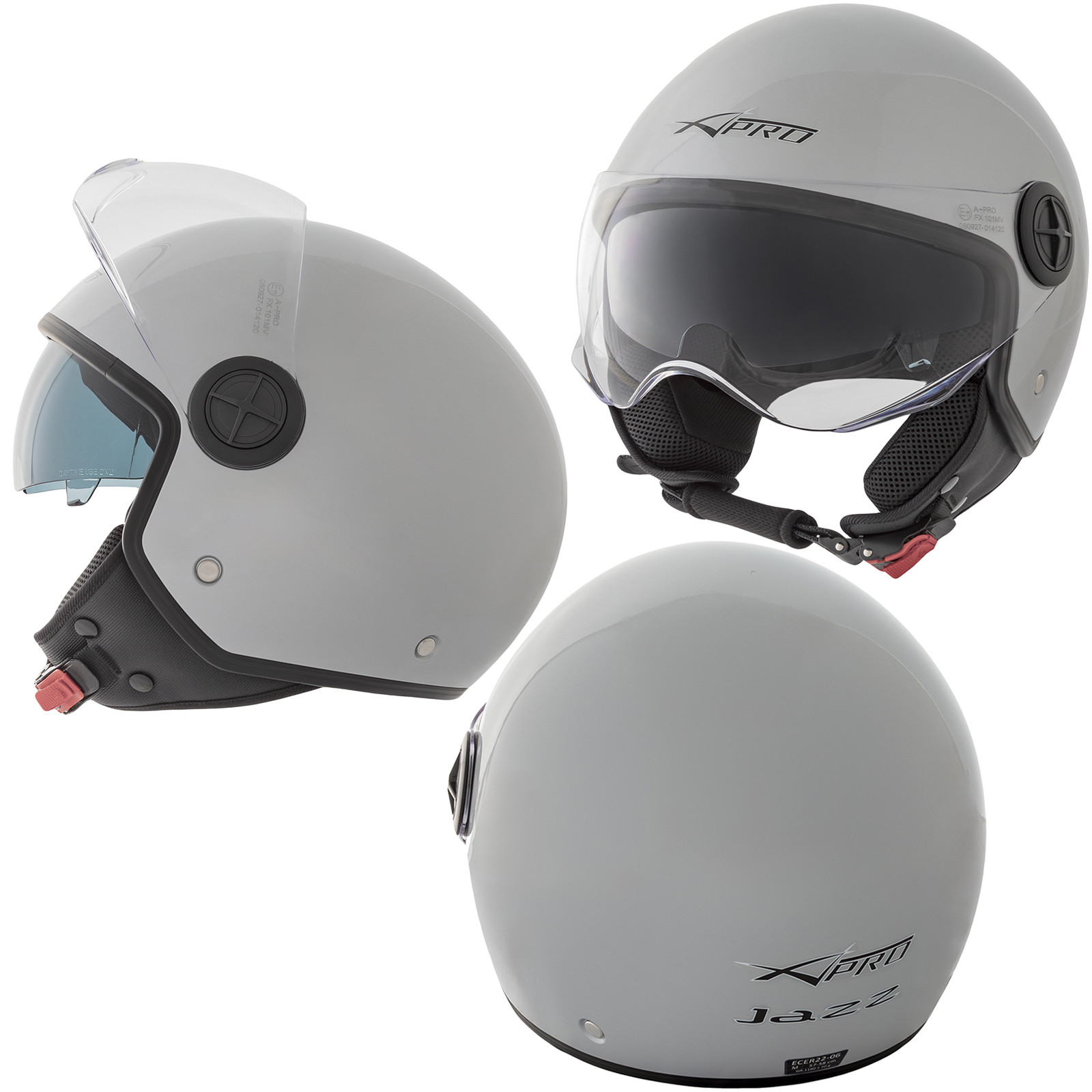 Casco Moto Jet Bluetooth 3/4 Con Doppia Visiera, Parasole, Certificato ECE, Taglia L (59-60cm) - Unisex, Comfort E Traspirante