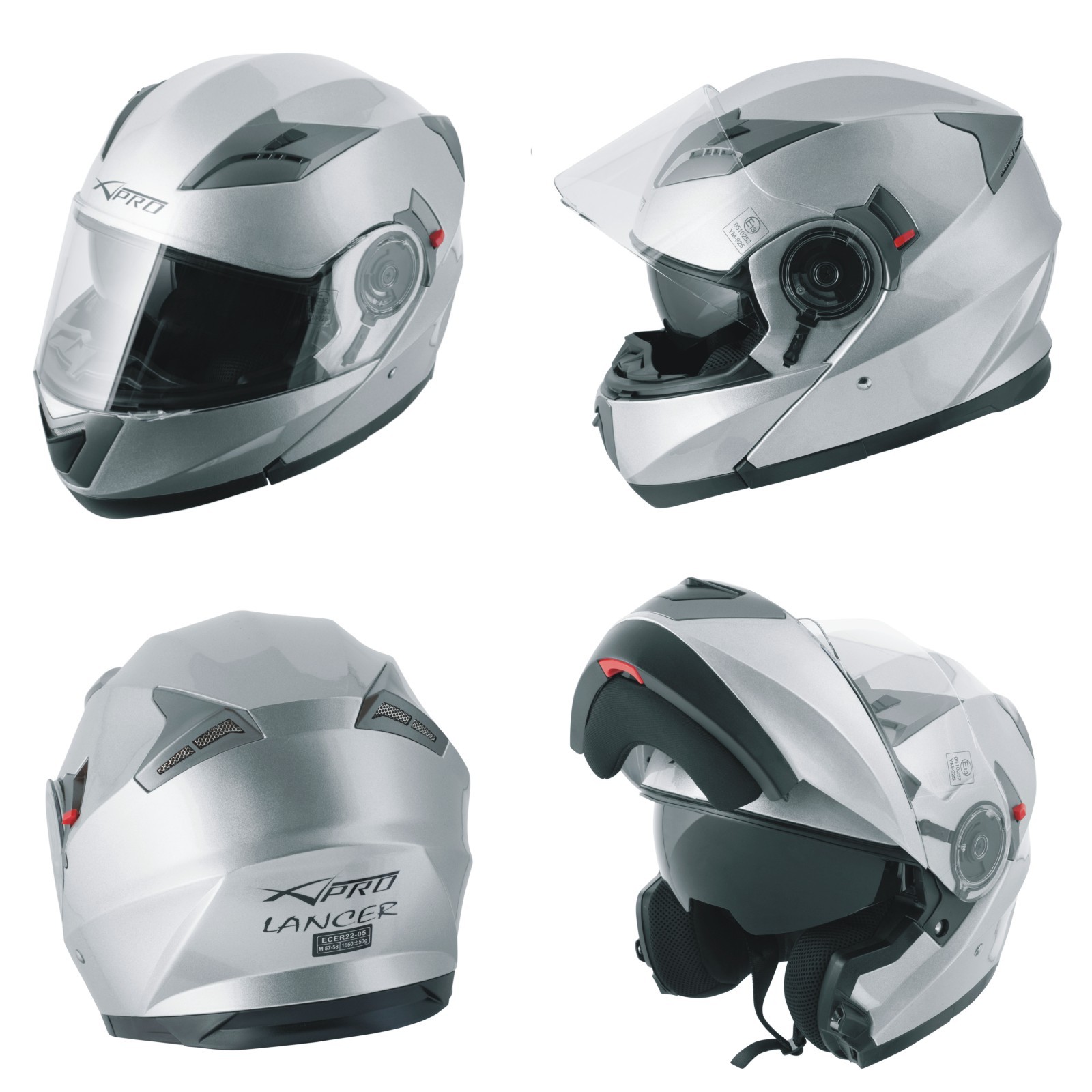 Abbigliamento Moto e Accessori - Casco Integrale Moto Scooter Visiera  Interna Parasole Touring