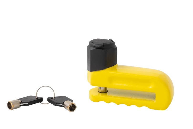 Bloccadisco Lucchetto Antifurto Perno Acciaio Moto Scooter con Chiave Arancione