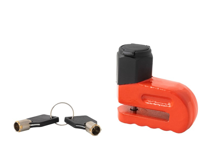 Antifurto Perno Acciaio Bloccadisco Lucchetto Moto Scooter con Chiave Arancione