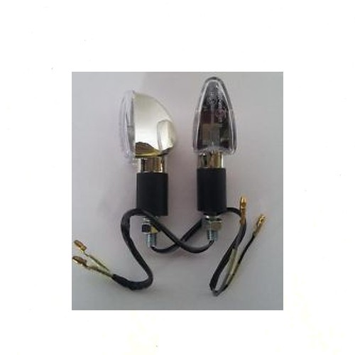 Coppia Frecce Moto Indicatori 2.8x8.7cm Universali Sport Scooter Naked  Nero