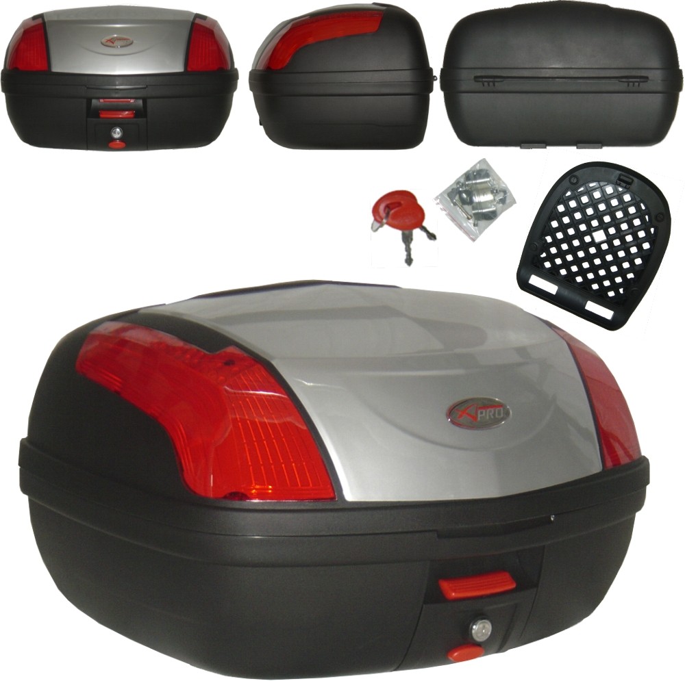 Bauletto Moto Scooter Baule Valigia Rigida Universale Argento