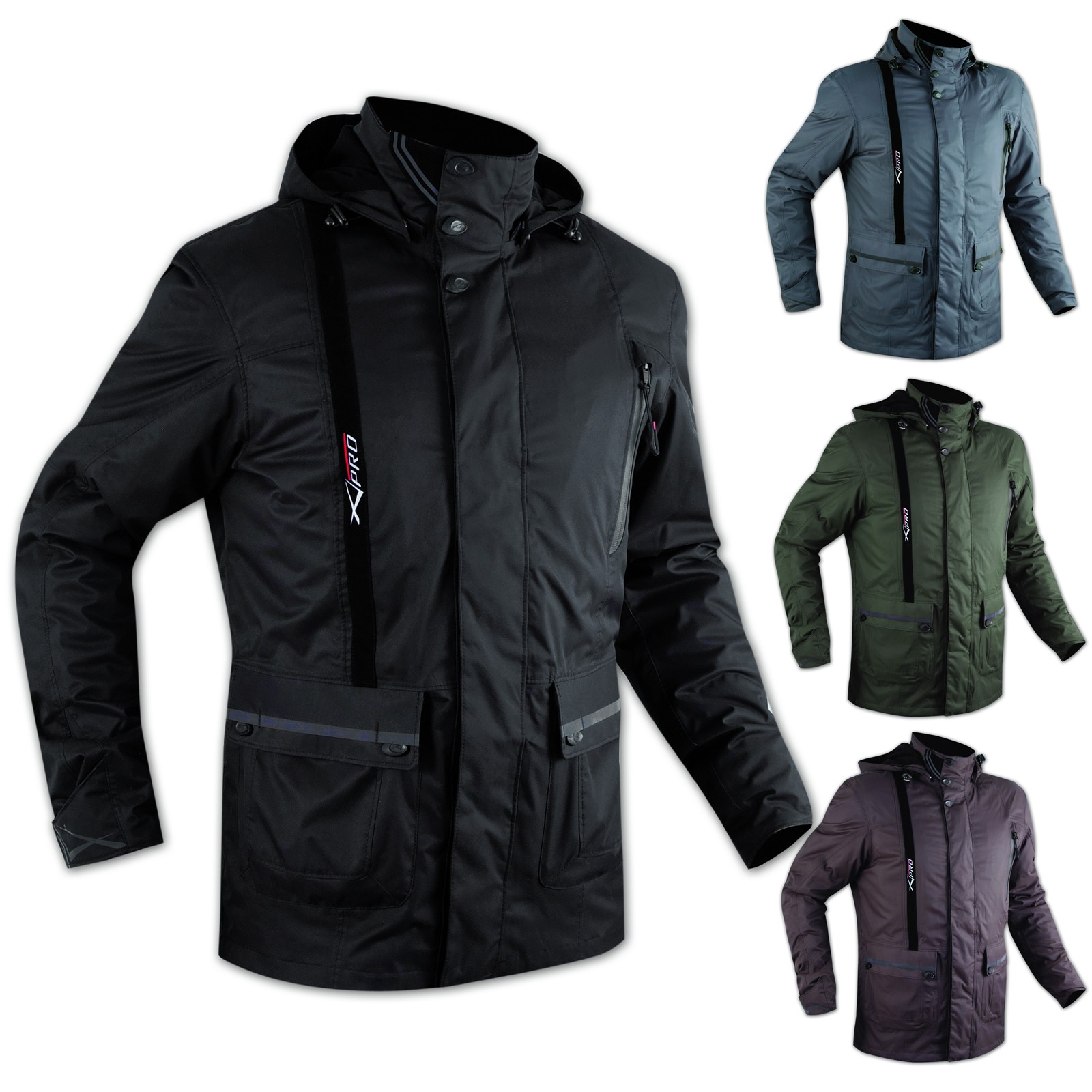 Giacca Giaccone Moto Scooter CittàFodera Removibile Tessuto Impermeabile 