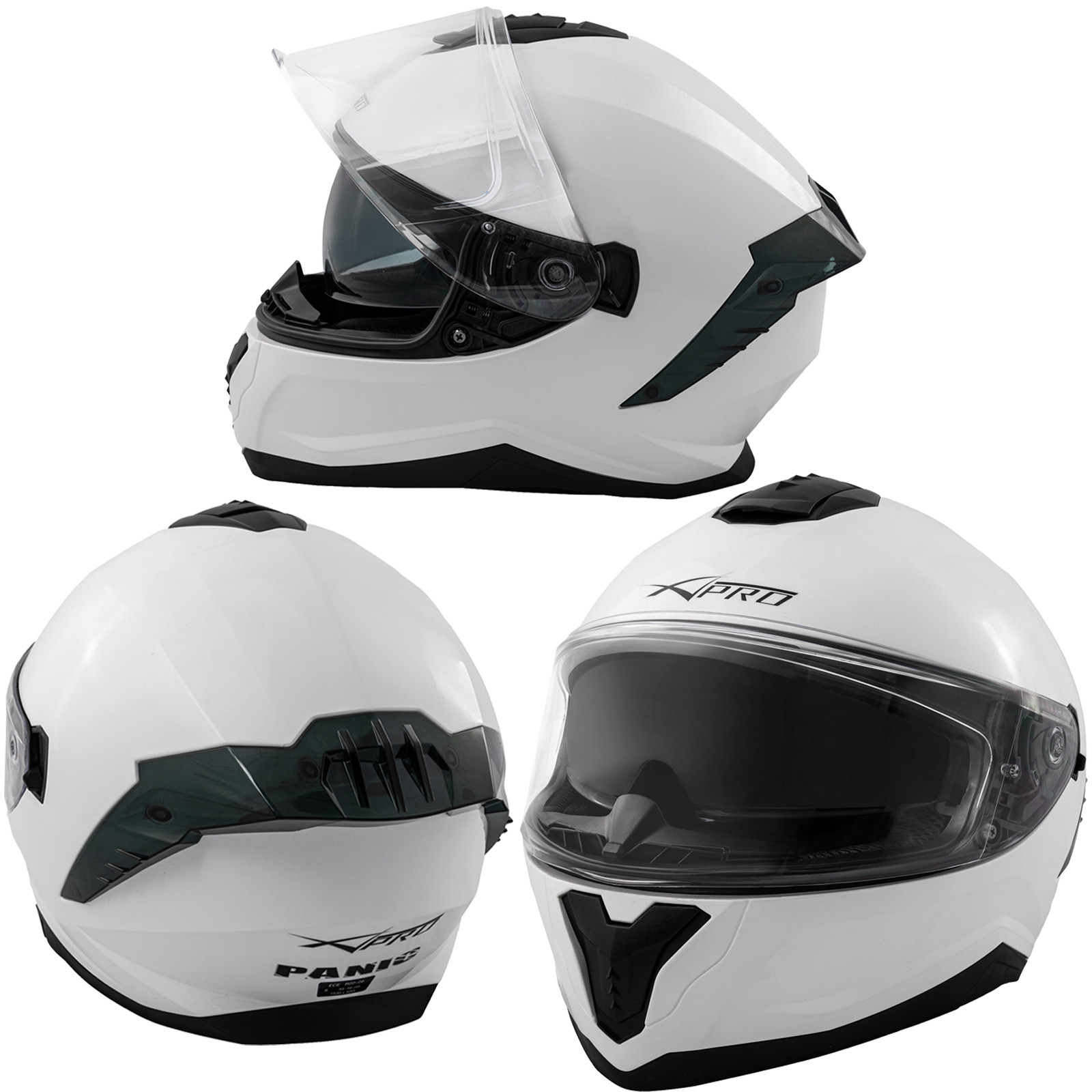 PANIC Full Face Helmet Casco Integrale WHITE