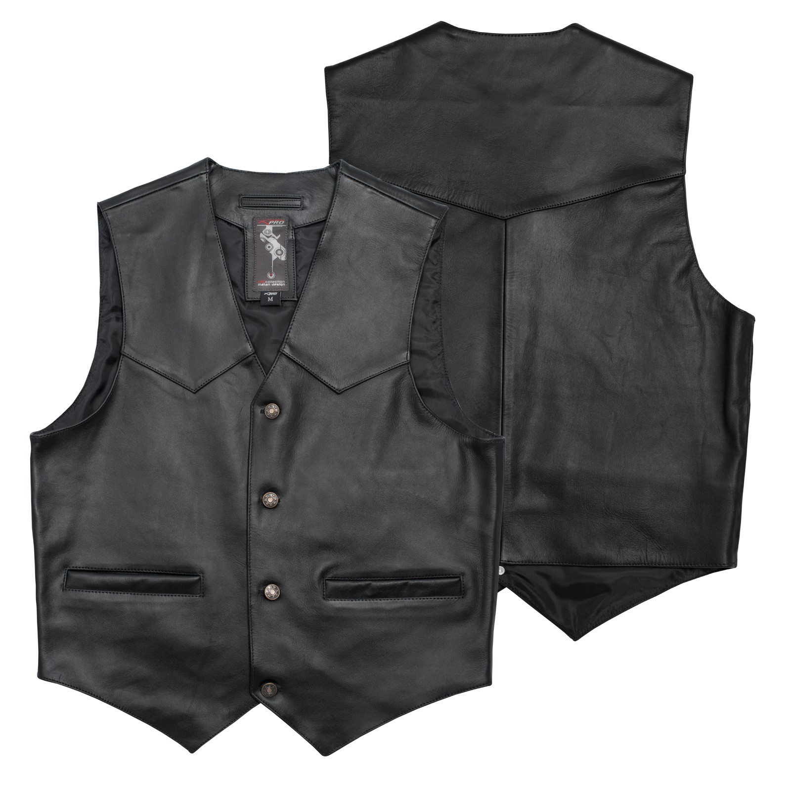 L Motociclo Scooter Gilet XTRM Nuovo Stile Moto GILET RETRO Motociclista Gilet in pelle con Laterai lacci