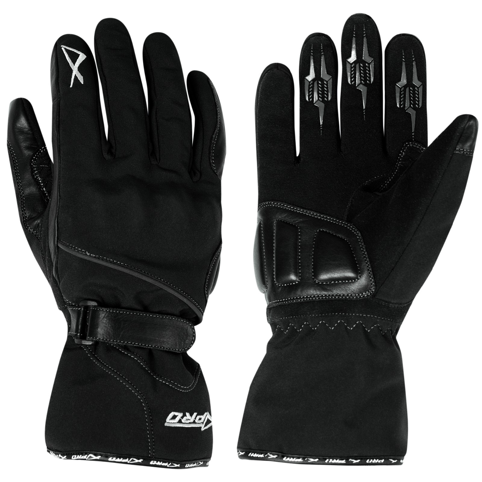 Guanto Moto Invernale Impermeabile Tessuto Inserti Pelle Protezioni Nocche