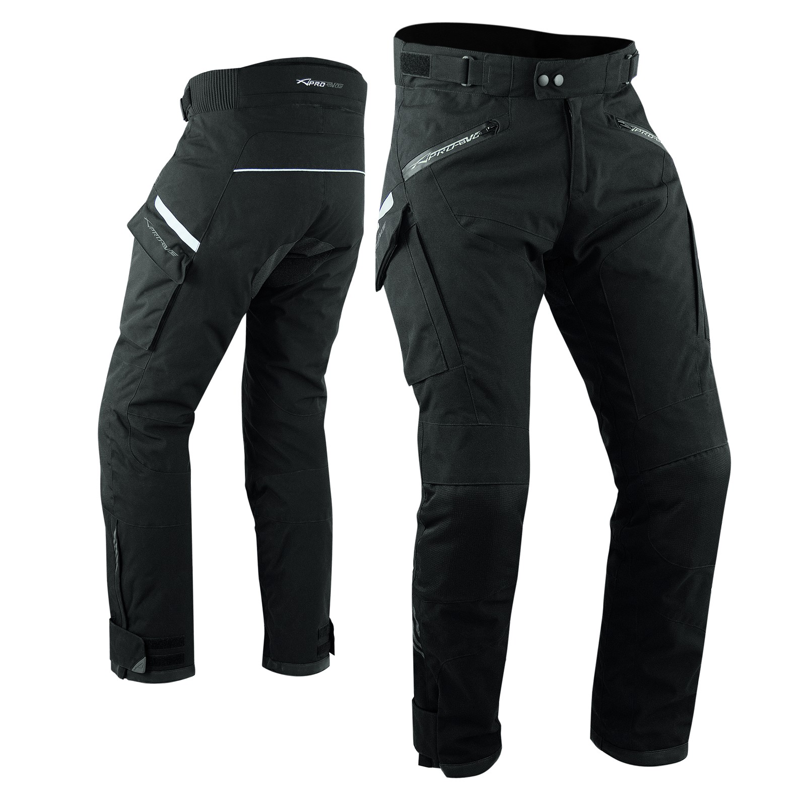 Abbigliamento Moto e Accessori - Pantaloni Moto Tessuto Nylon Tecnico 3  Strati Impermeabile Termico