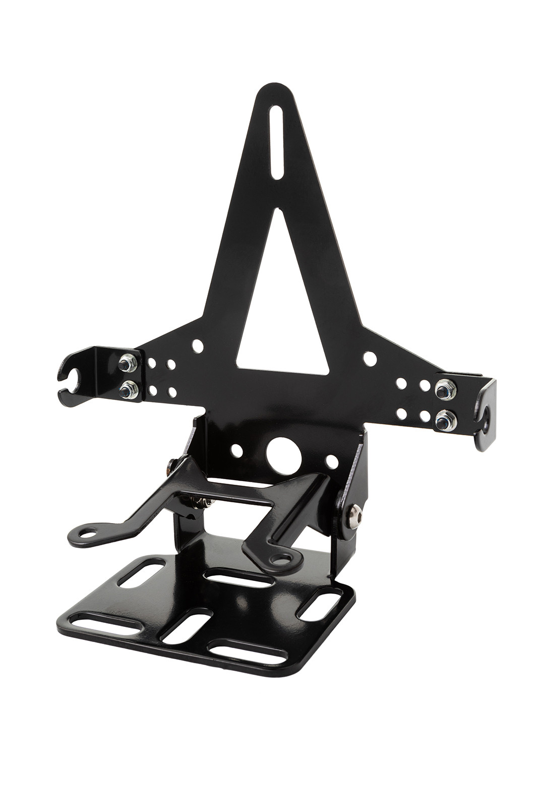 Nero Moto Portatarga Universale Regolabile Styling Viti Attacco Metallo