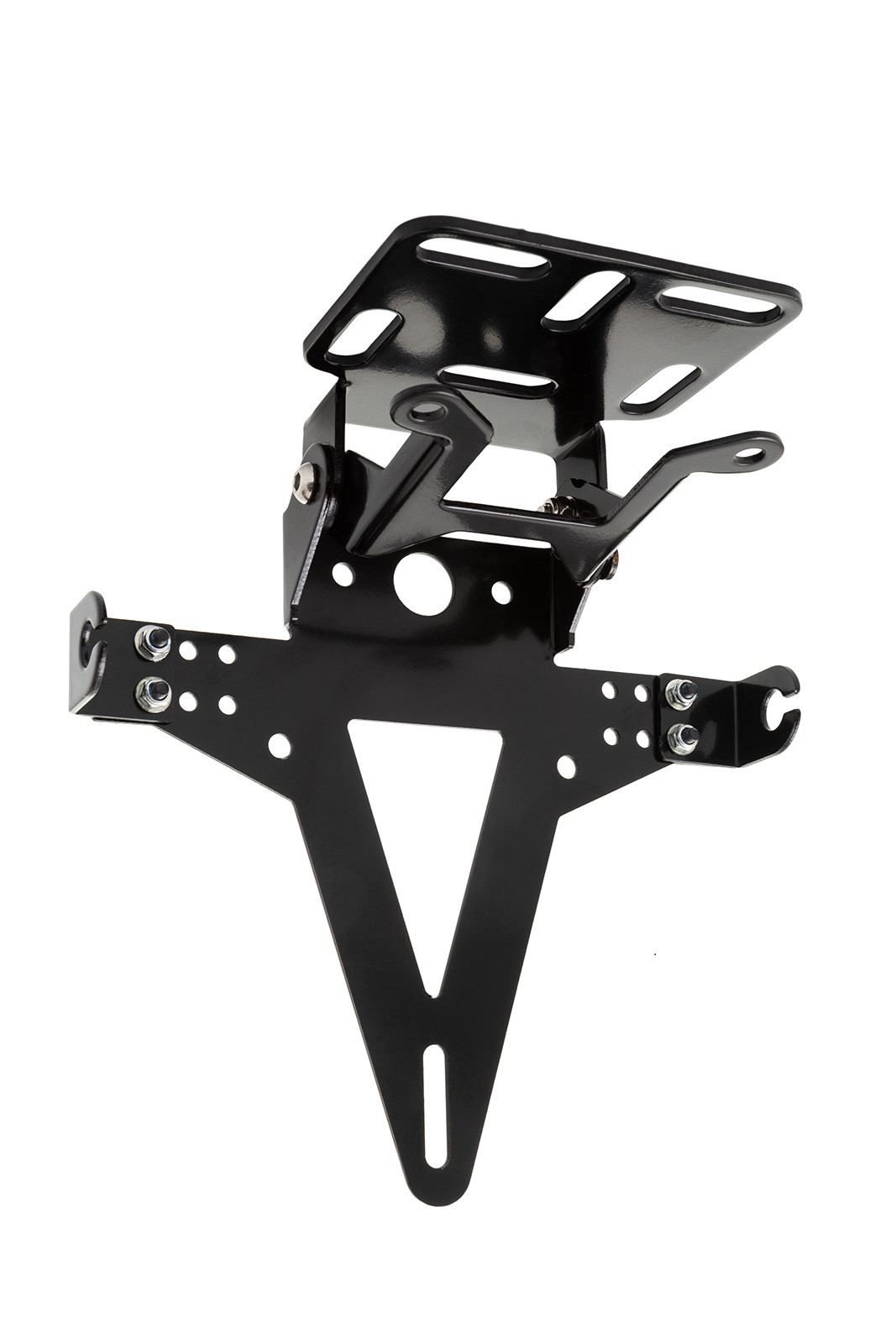 Nero Moto Portatarga Universale Regolabile Styling Viti Attacco Metallo
