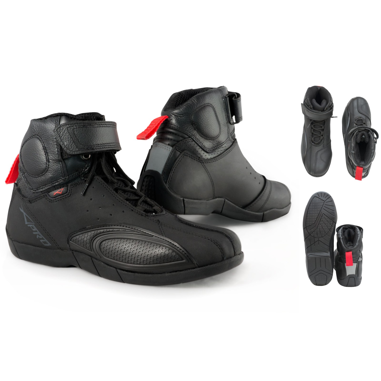 Abbigliamento Moto e Accessori - Scarpa Stivale Moto Sport Tecnico Turismo  Pelle Nero