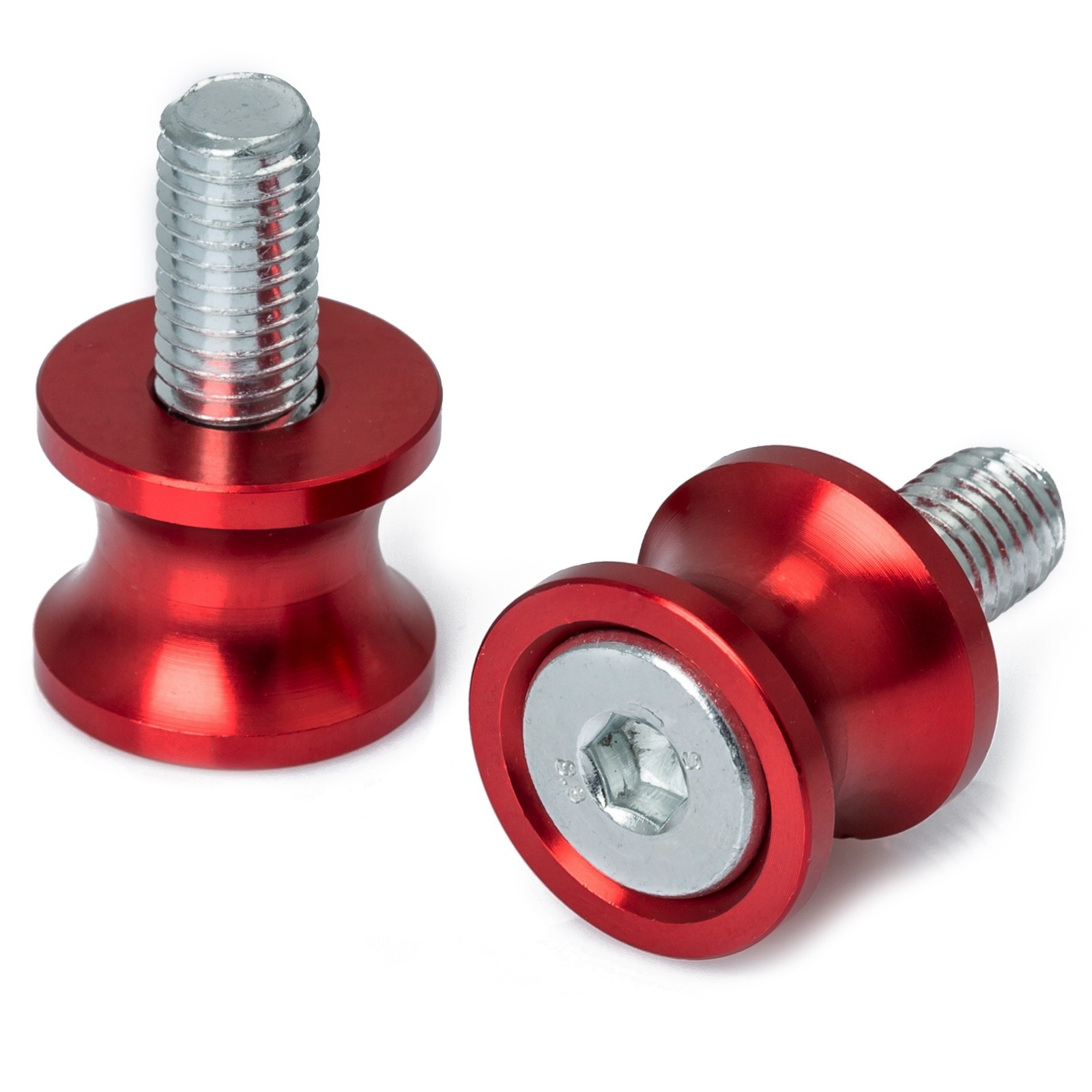 Coppia Supporti Cavalletto Moto Nottolini Accessori Alzamoto Vite M 10 Rosso