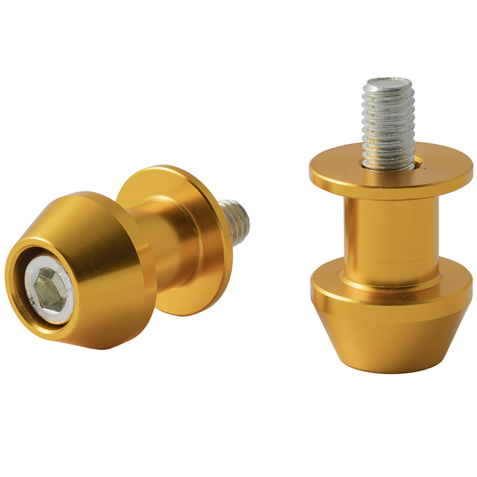 Bobbin Spools Swingarm Paddock Stand Adaptors M6 Motorbike Motorcycle Gold