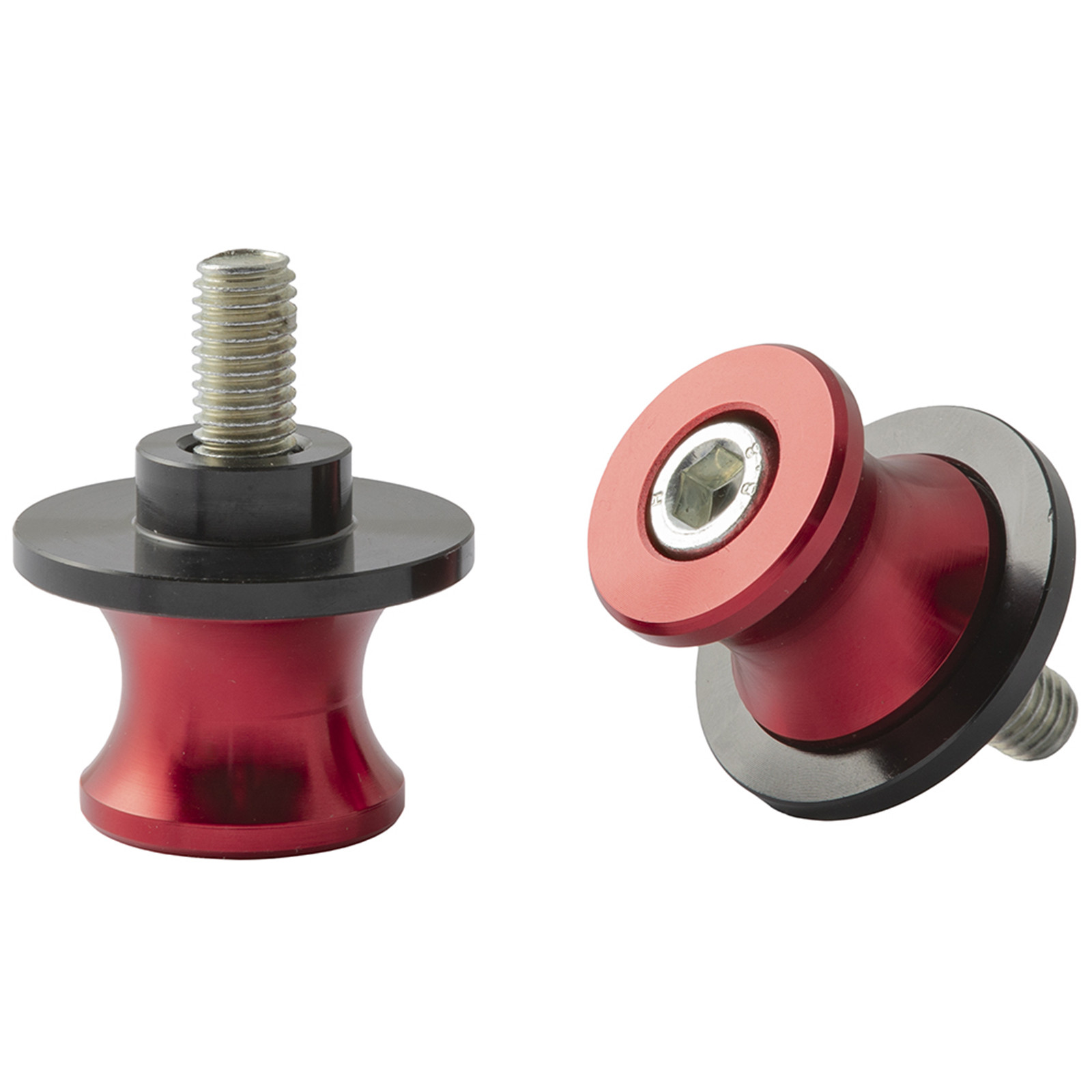 Bobbin Spools Swingarm Paddock Stand Adaptors M10 Motorbike Motorcycle Red