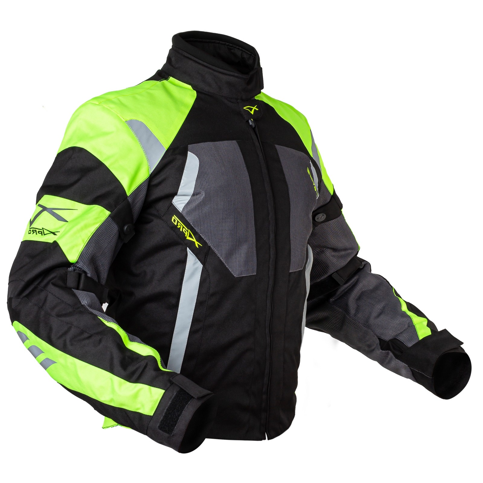 Giacca Moto Tessuto Cordura Mesh Rete Traforata Protezioni CE Omologate Fluo