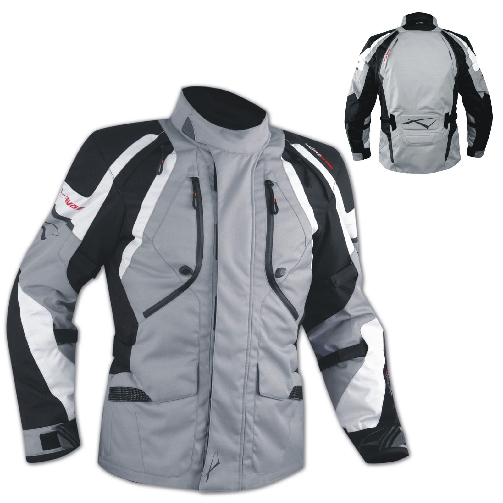 Giacca Offroad Enduro Moto Impermeabile Tessuto Protezioni CE Prese Aria Nero