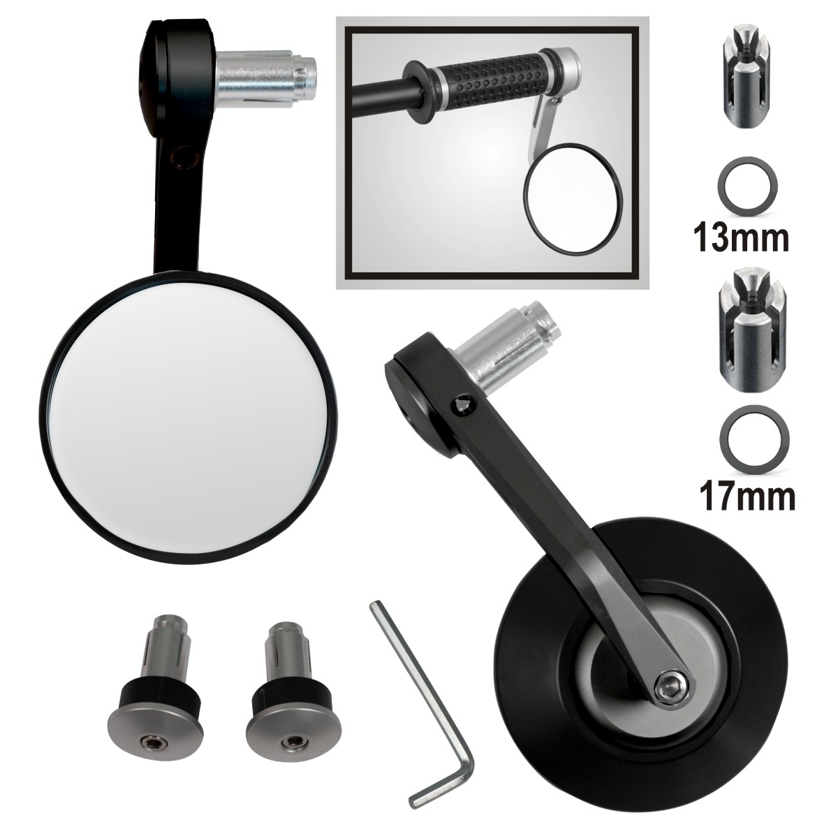 SR-4807 A-PRO specchietti cromati moto sonicmotoshop