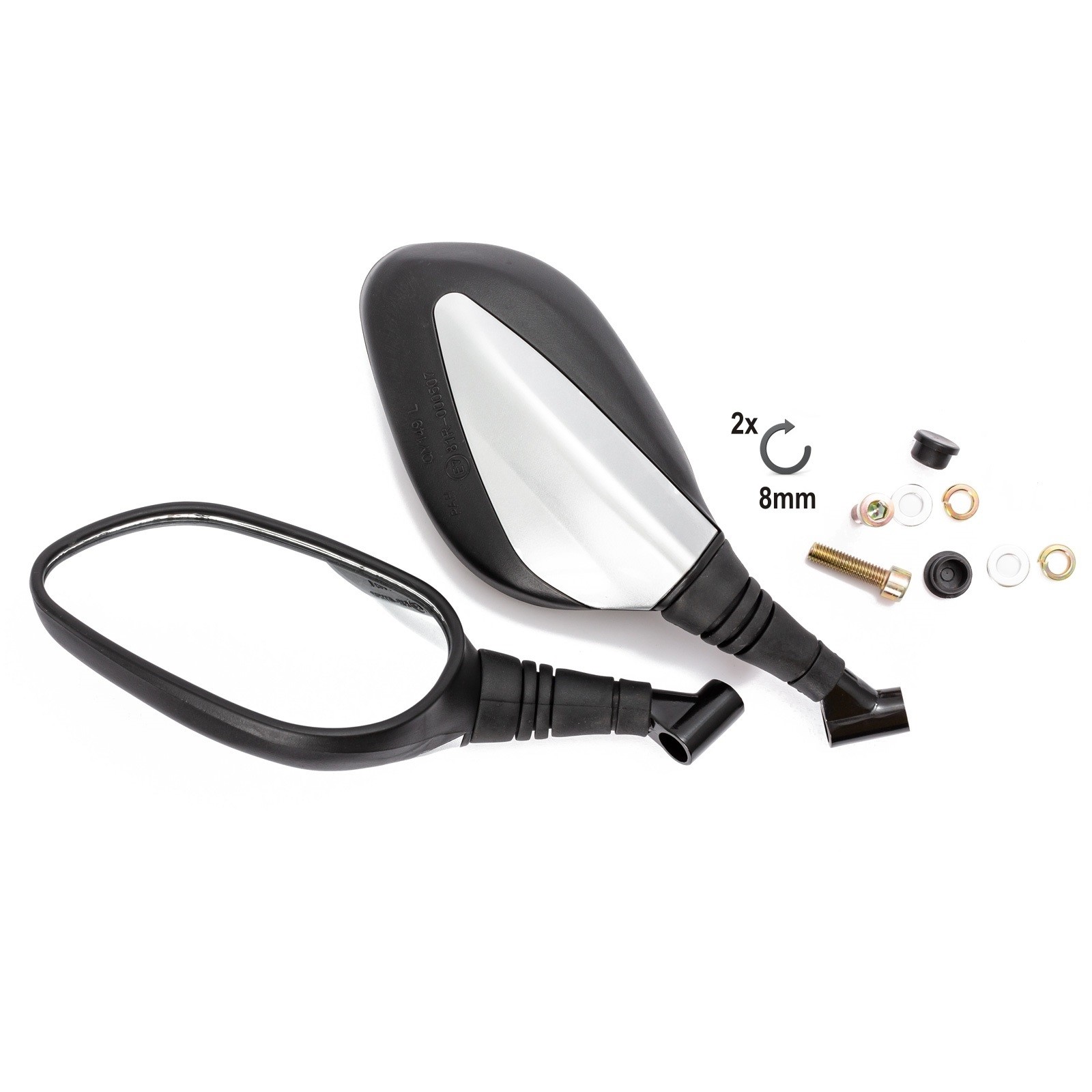 SR-4848-A-Pro-Specchietti-Nero-Black-Sonic-Moto-Front