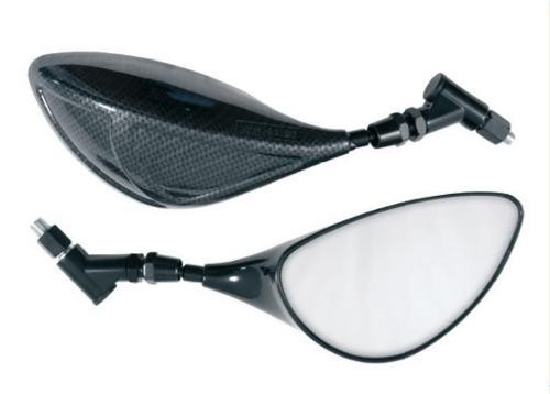 Coppia Specchietti Specchio Retrovisore Ricambio Moto Naked Scooter Carbon DX+SX