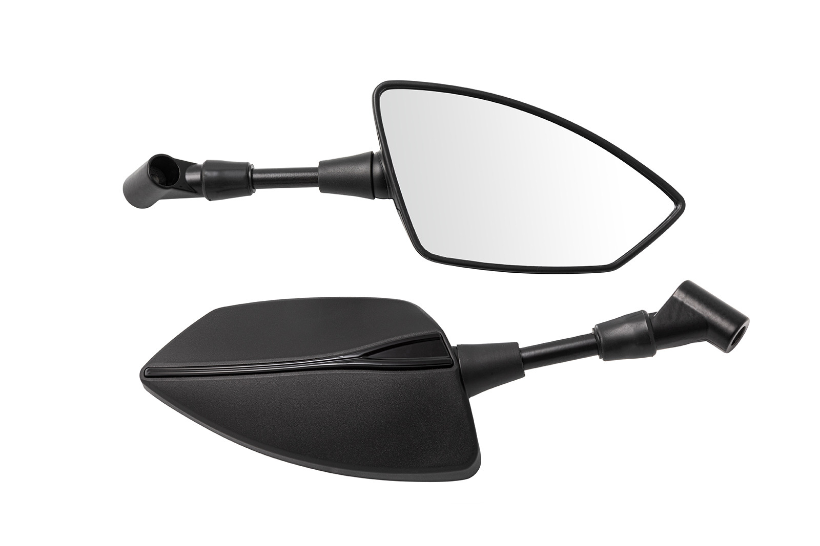 Specchietti Retrovisori Specchi Moto Universali MetalloNero A Pro