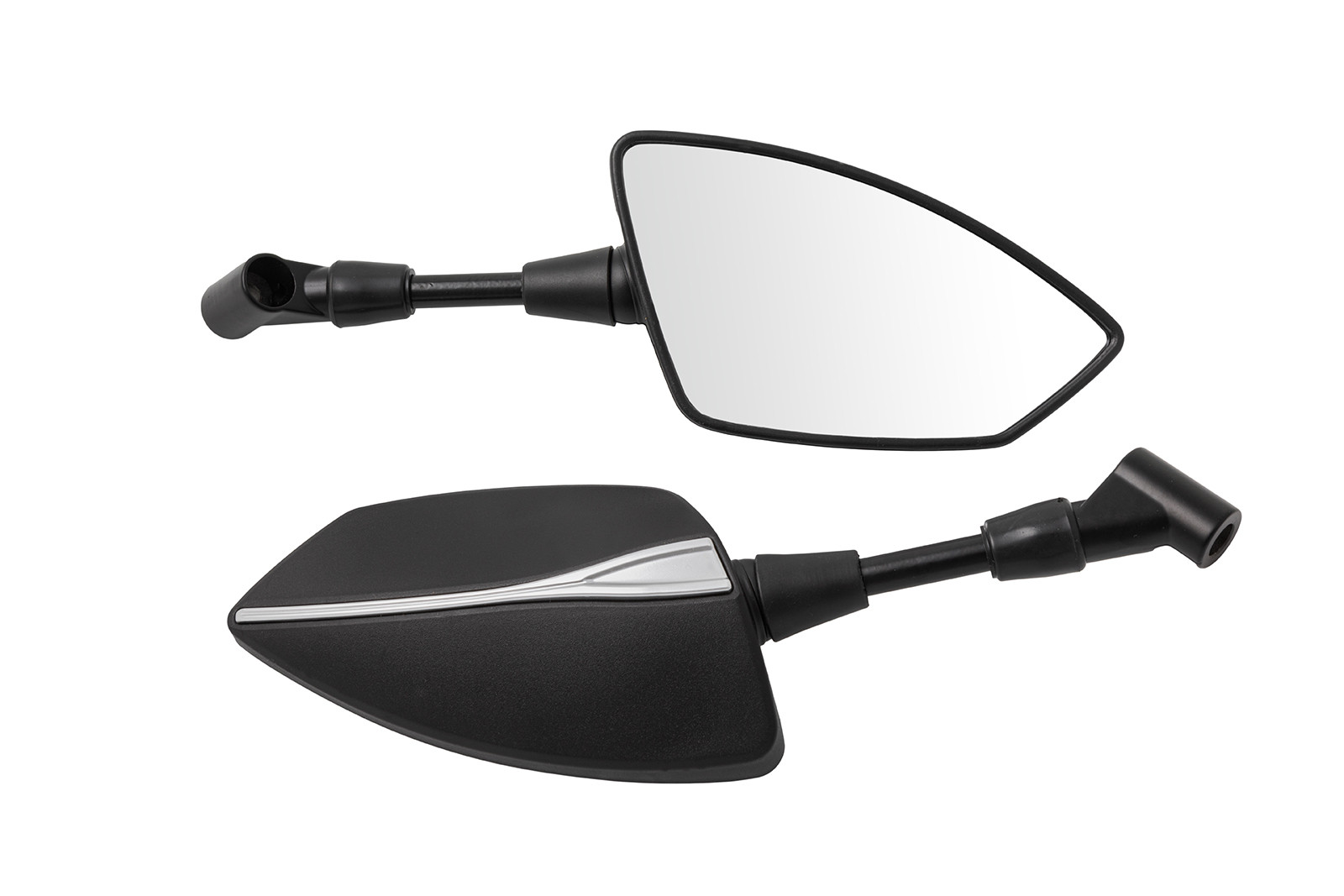 Silver Specchietti Retrovisori Specchi Moto Universali A Pro