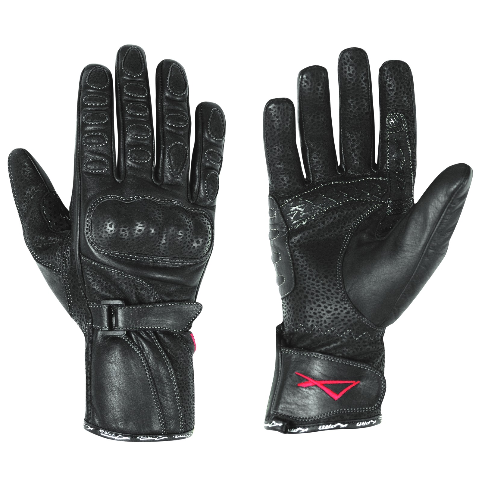 Guanto Moto Lady Pelle Femminile Donna Protezioni Nocche Inserti Antiscivolo