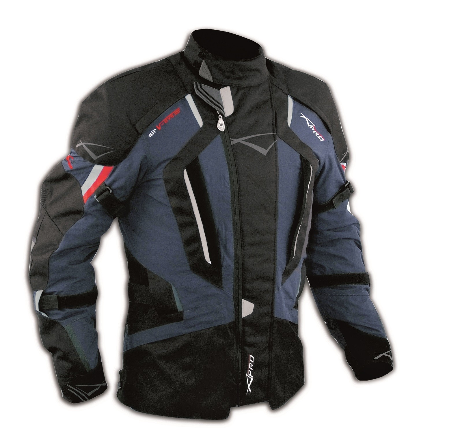 Giacca Touring Moto Cordura Tessuto Protezioni CE Impermeabile Blu