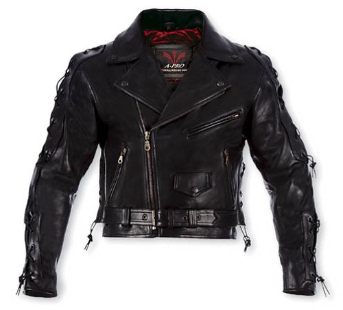 Giacca Giubbino Moto Chiodo Lacci Pelle Foderato Tasche Protezioni Custom