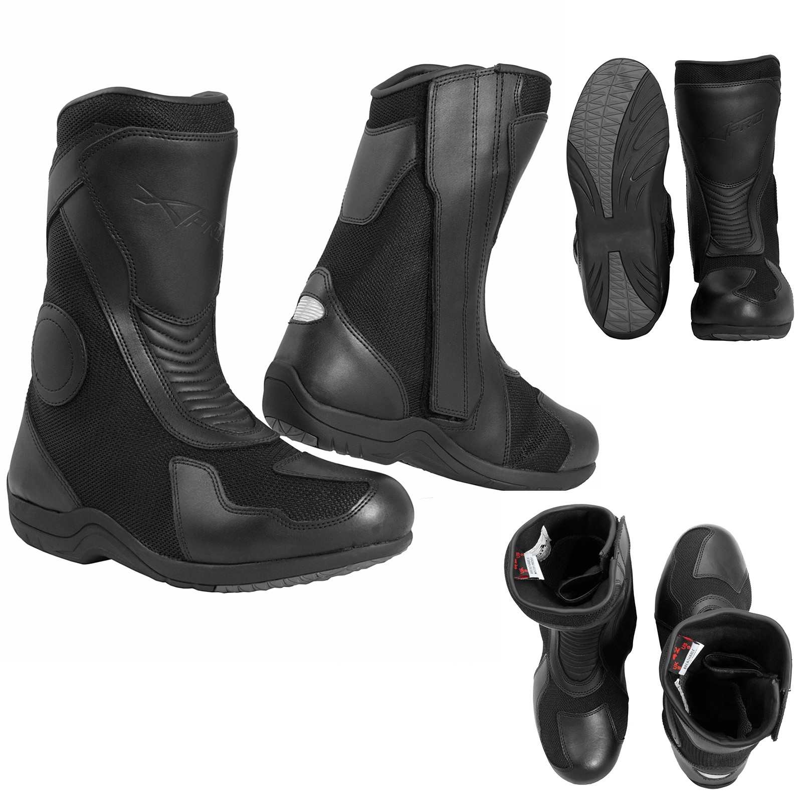 Toledo-Boots-Stivali-Motorcycle-Nero-Black-A-Pro-Sonic-Moto-Set