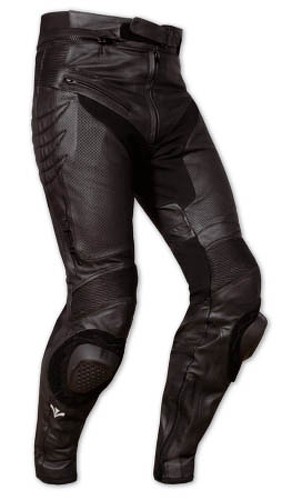 Pantaloni Sportivo Pelle Traforato Traspirante Moto Protezioni Omologate