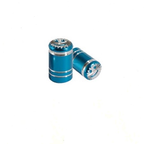 Tappi Valvole Pneumatici Tappini Coprivalvole Auto Moto Custom Scooter Blu
